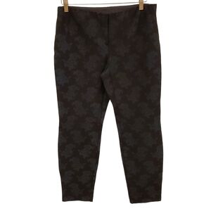 Alfani Black and Blue Skinny Ankle Length Pants Floral Blue Size 8